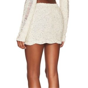 NWOT Guizio Bloom Low-Rise Knit Skirt